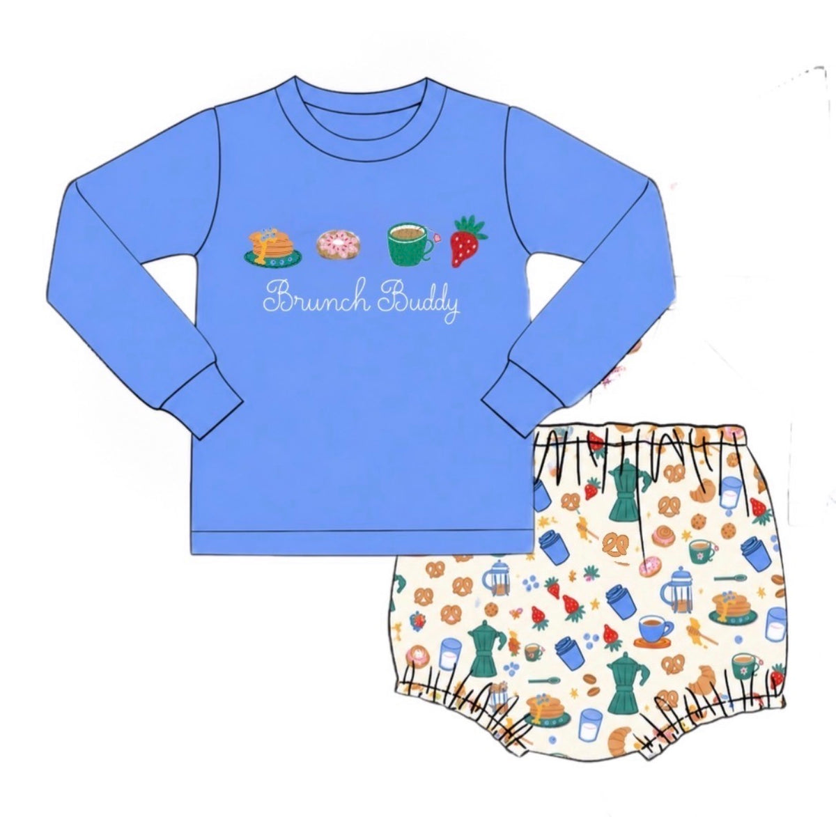 PO55 Brunch Buddies Diaper Set