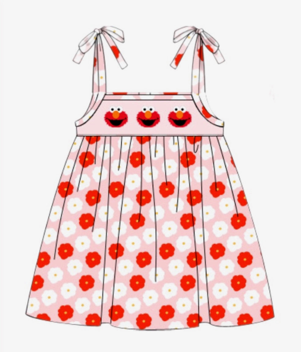 PO49 Smocked Elmo Dress