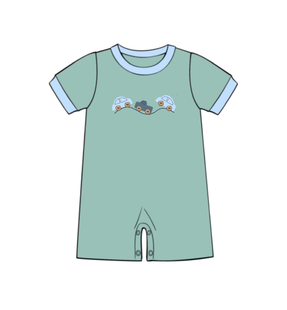 PO44 Tulips & Things That Go Romper
