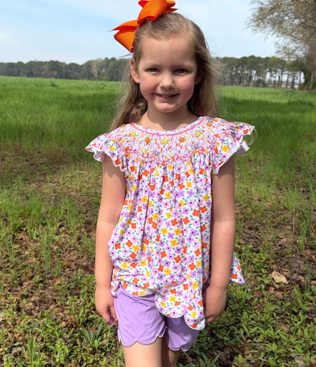 Lavender Fields Shorts Set