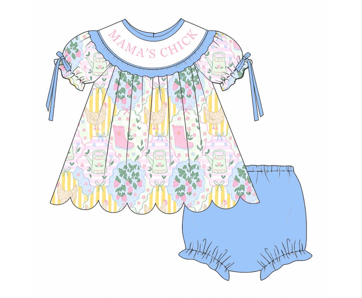PO57 For the Girls - Mama's Chick Bloomer Set 5t+ Dress Length