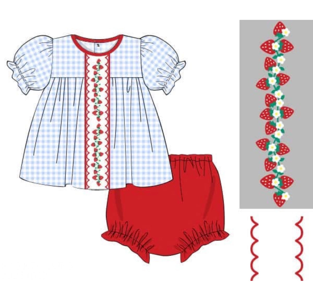 PO46 Strawberry Patch Bloomer Set