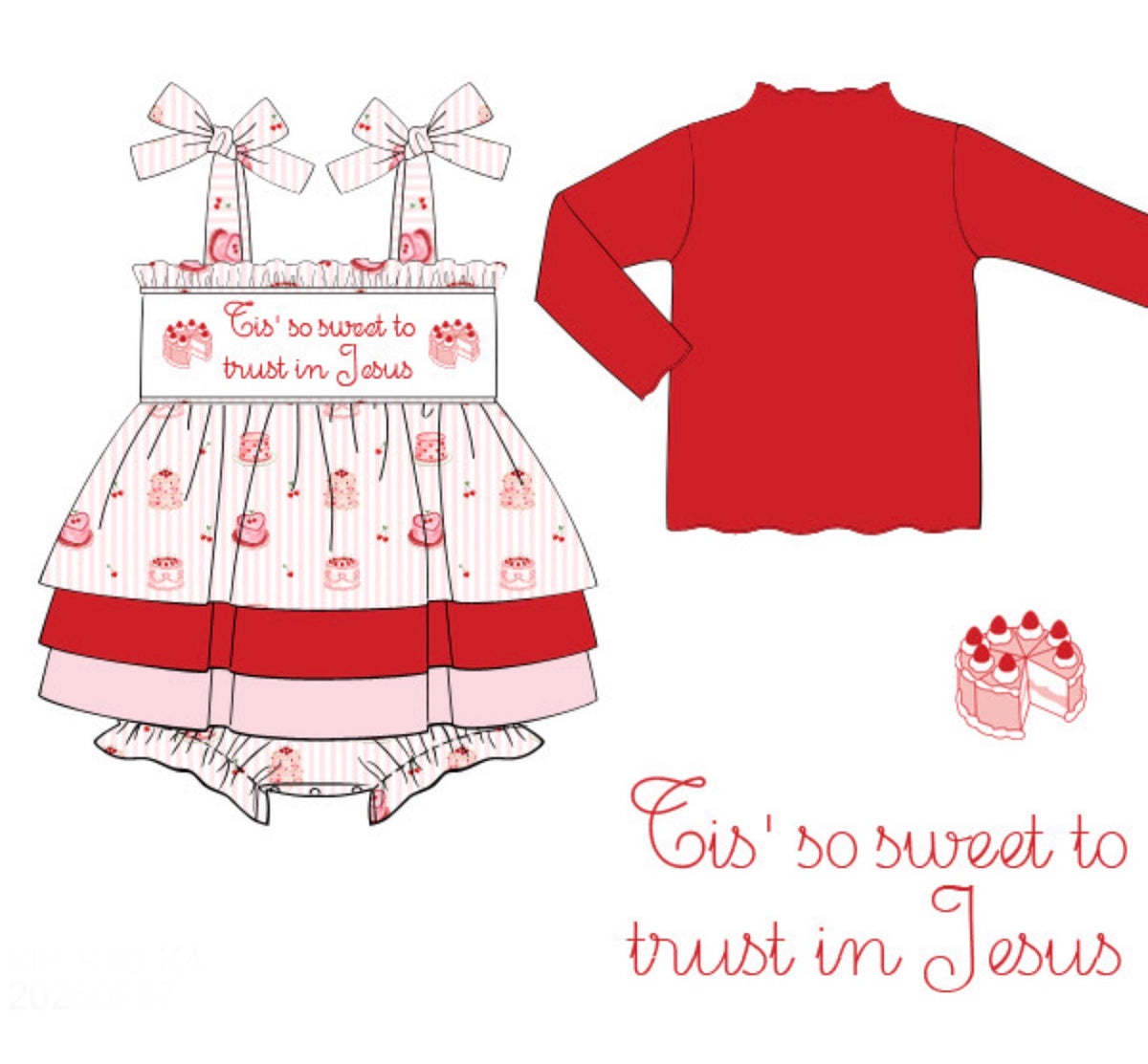 PO56 Trust in Jesus Skirted Bubble Set