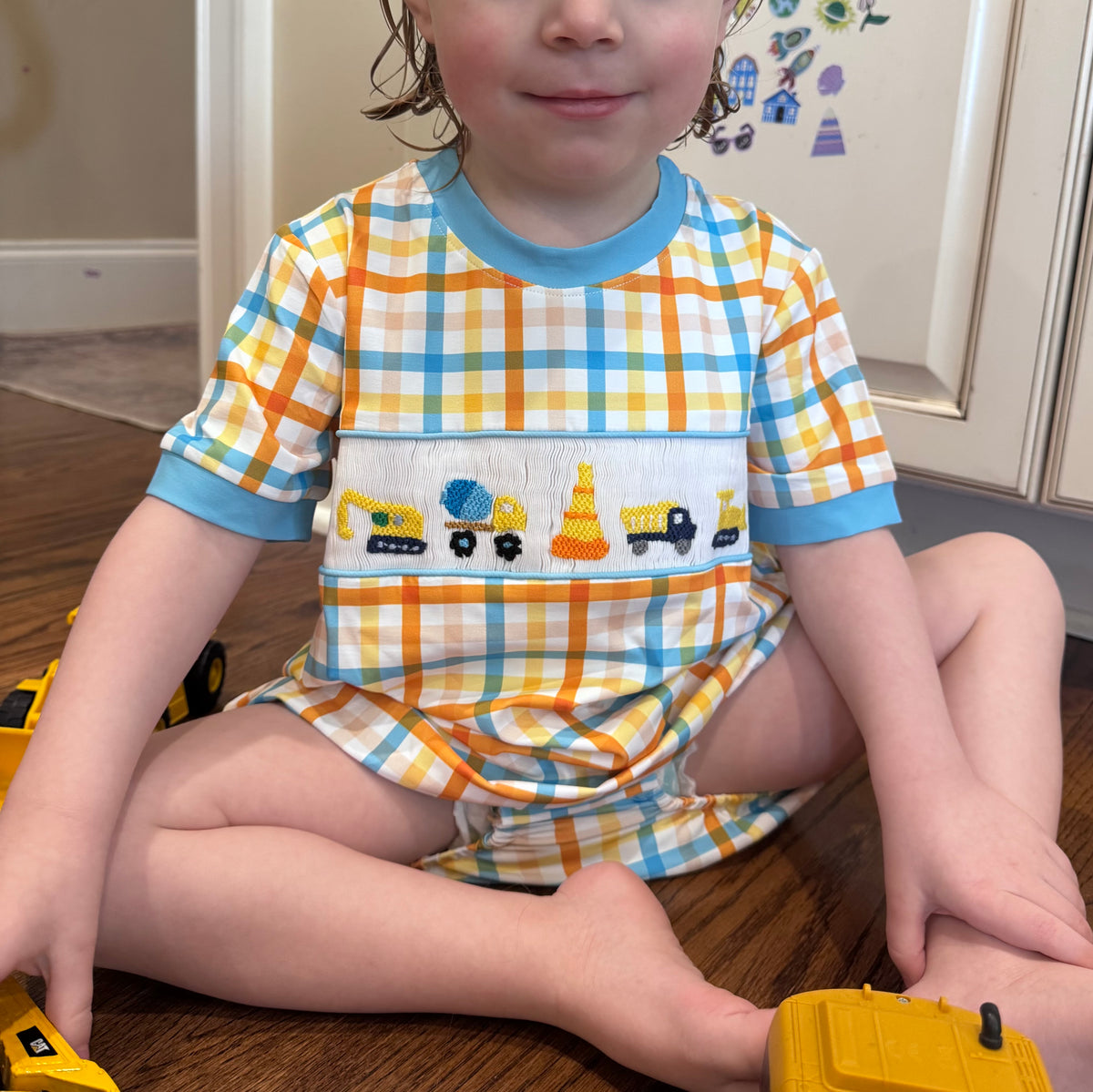 Classic Construction Smocked Bubble