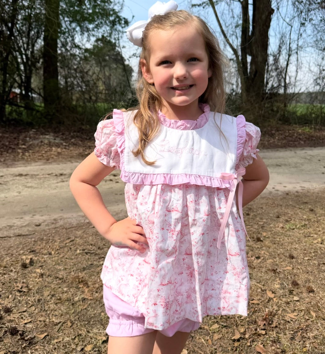 Easter Toile Bloomer Set