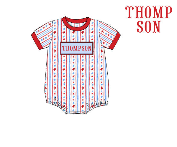 PO48 USA Name Smocks Bubble