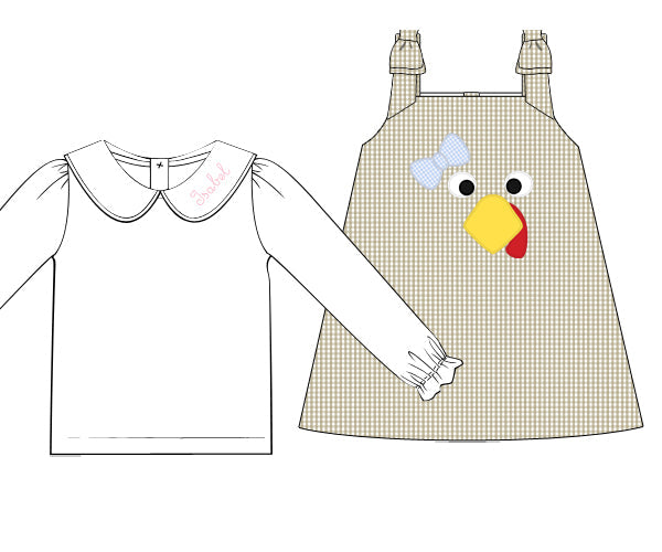 PO53 Little Turkeys Dress Set