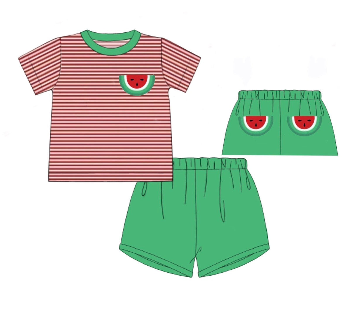 PO48 Melon Pocket Boy Short Set