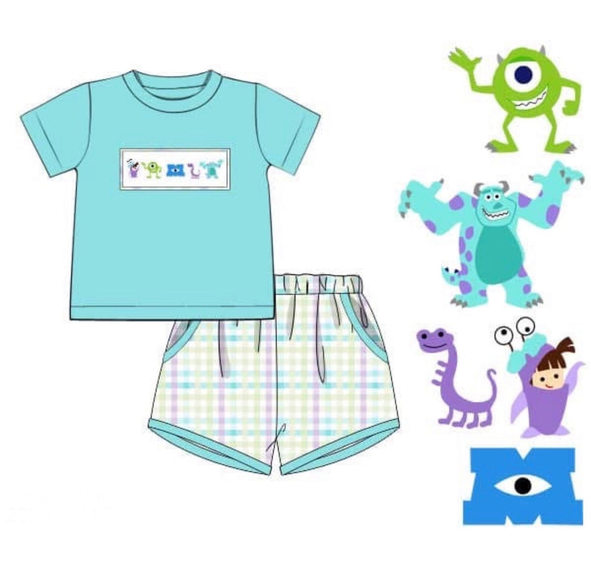 PO50 We Scare Because We Care Boy Short Set