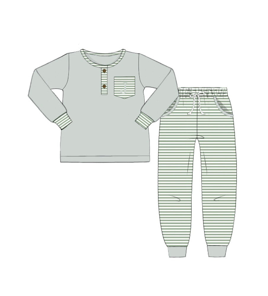 PO55 Wrenley Floral & Stripes Jogger Set