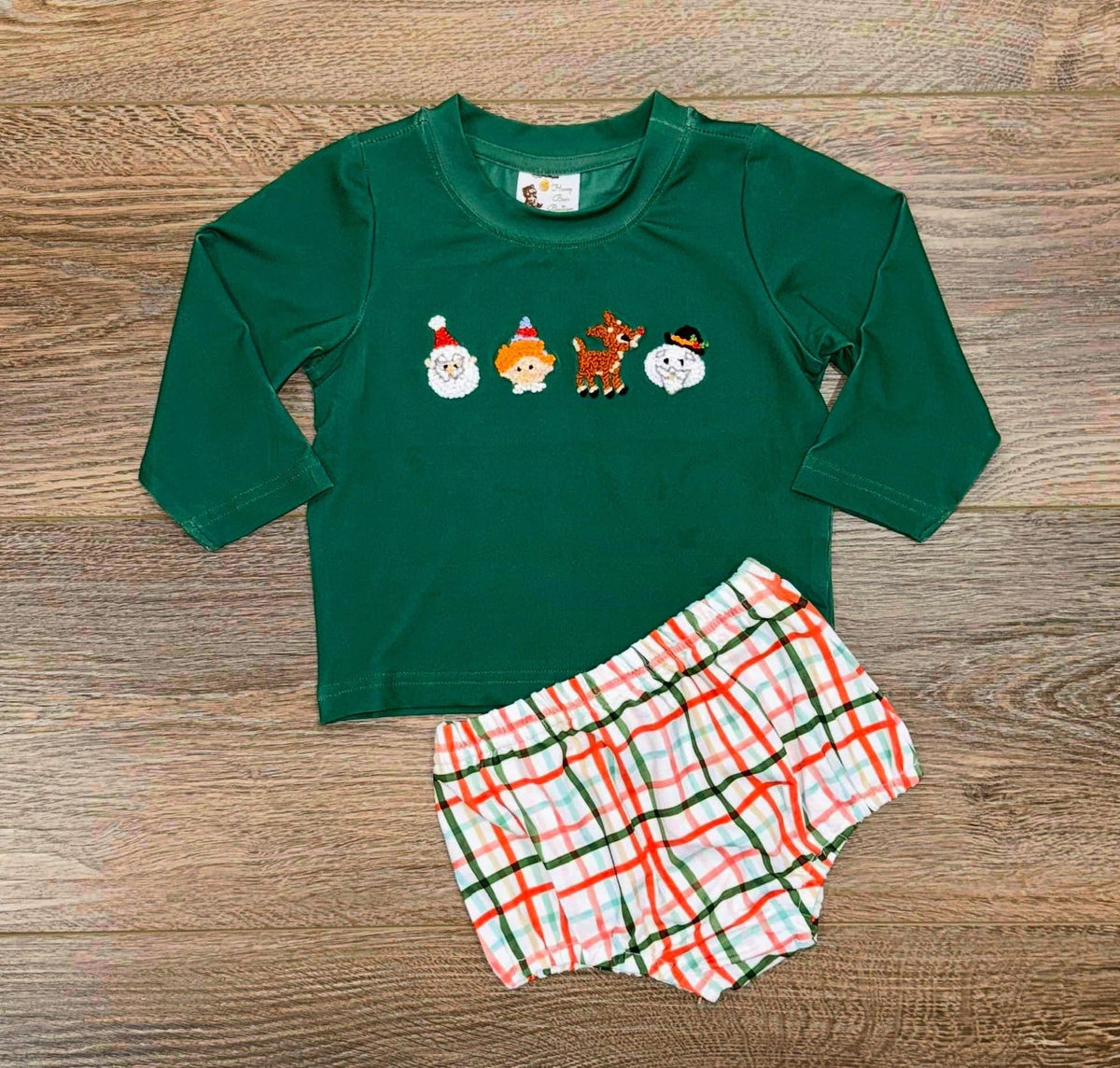 French Knot Rudolph Diaper Set