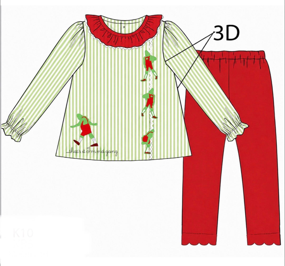 PO54 I'm Not Going Legging Set