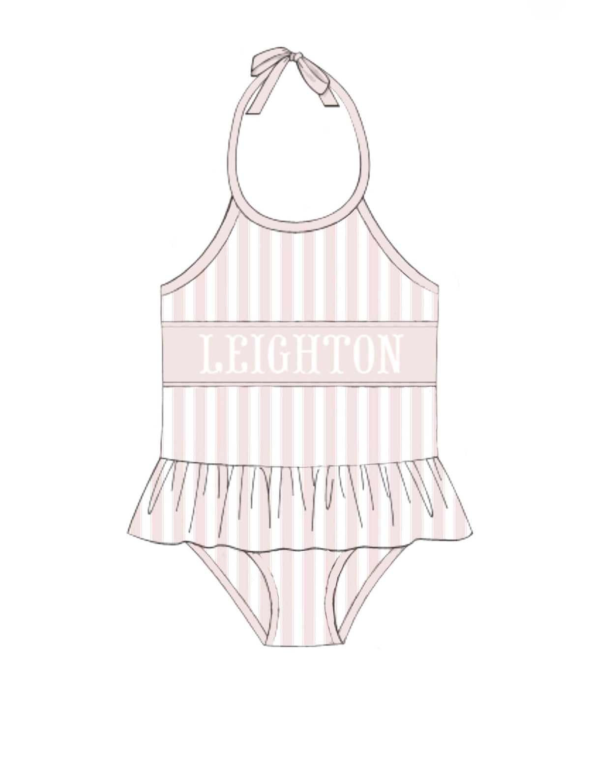 PO46 Cabana Stripe Swim Girl 1pc.