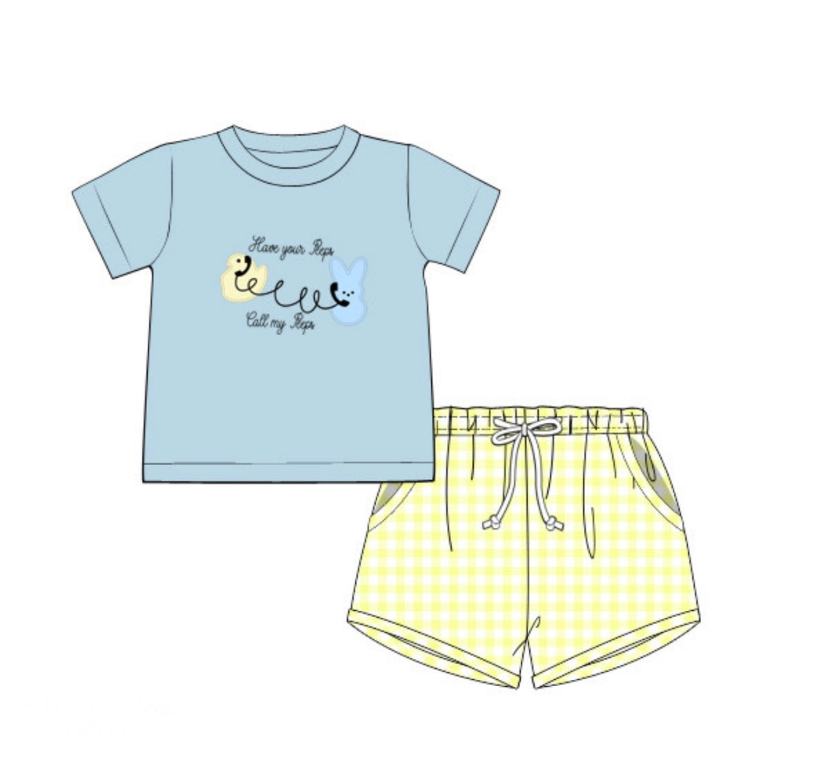 PO57 Call my Peeps Boy Short Set