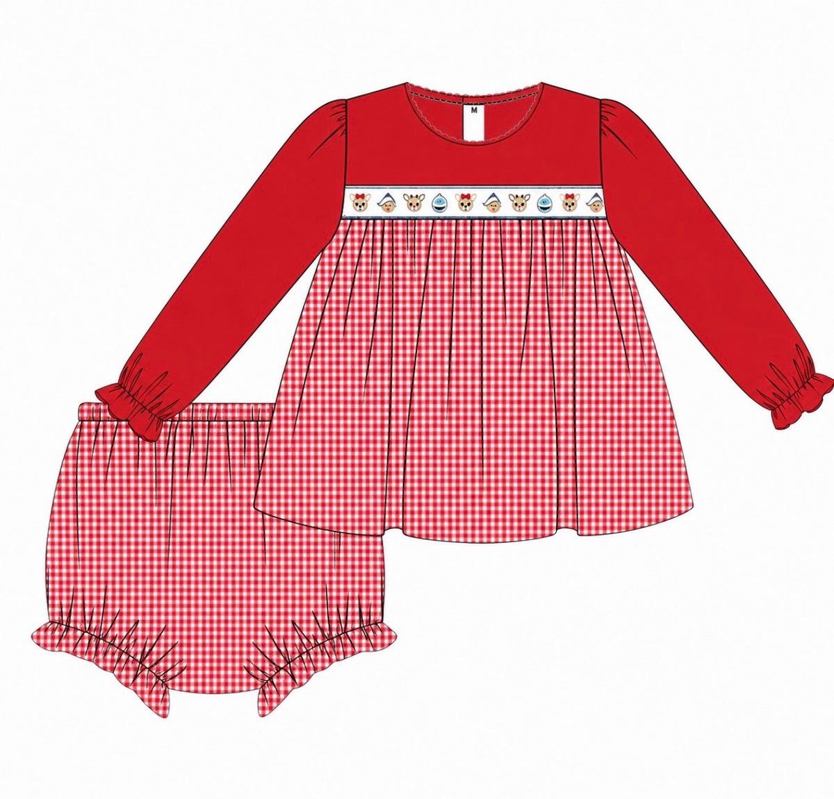 PO54 Oh Deer Ribbon Bloomer Set
