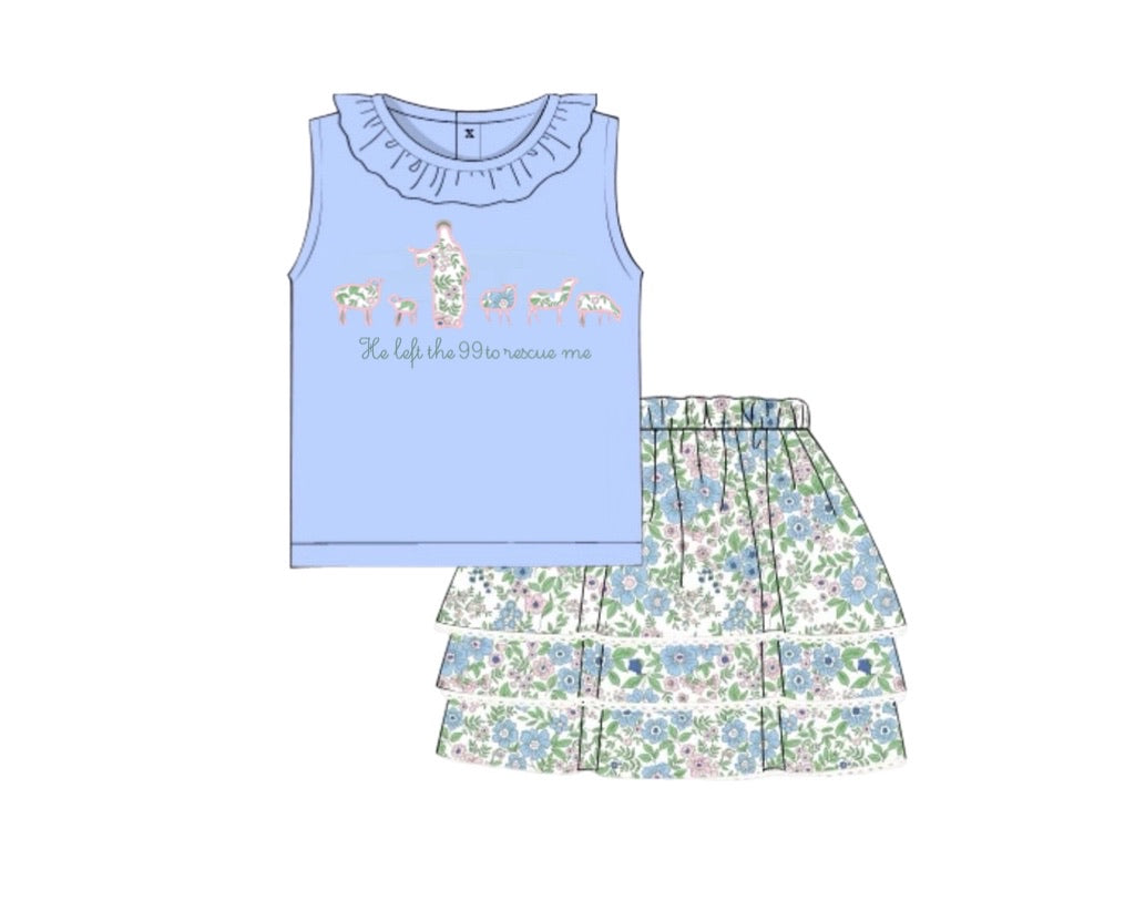 PO57 He Left the 99 Skirt Set