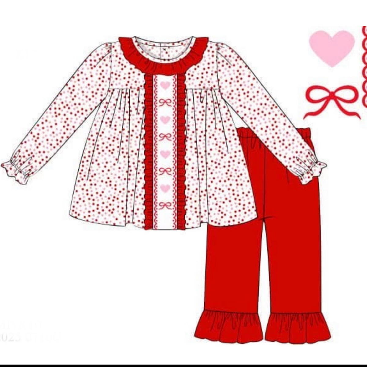 Hearts & Bows Pant Set