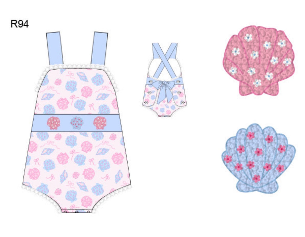 PO48 French Knot Shells Sunsuit