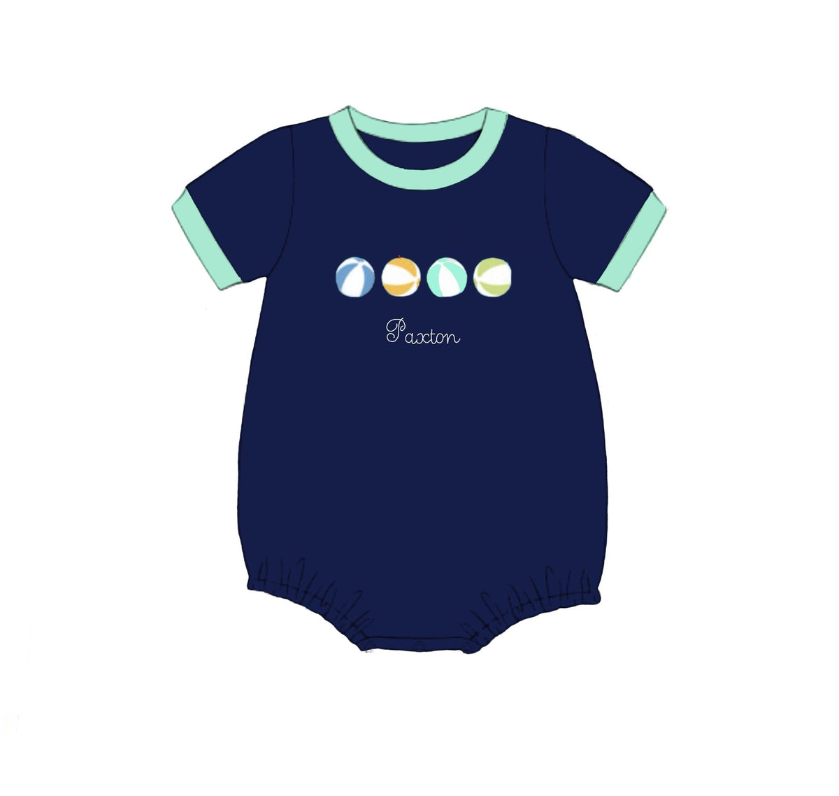 PO48 Beach Balls & Flamingos Bubble