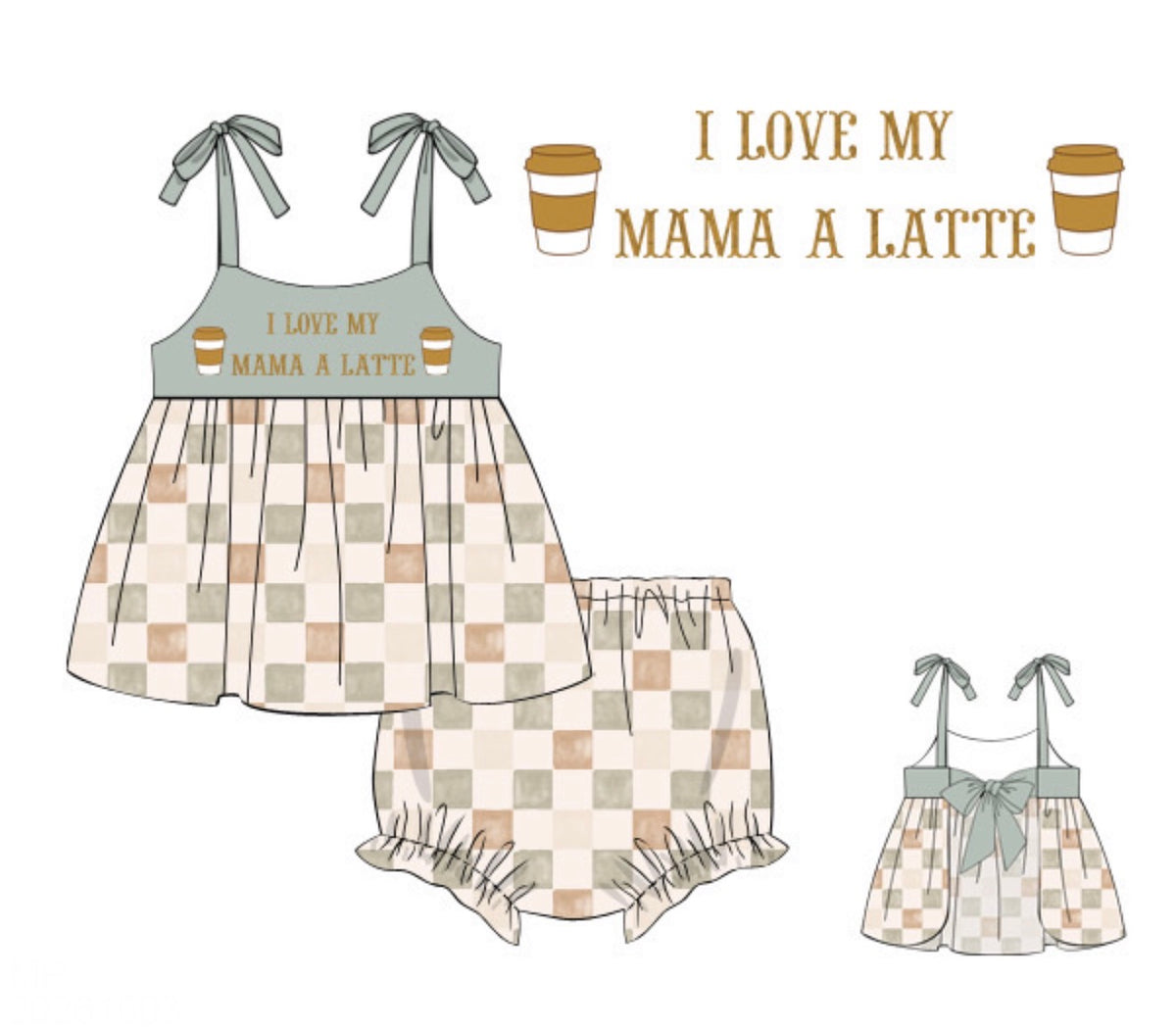 PO58 Love My Mama a Latte Bloomer Set