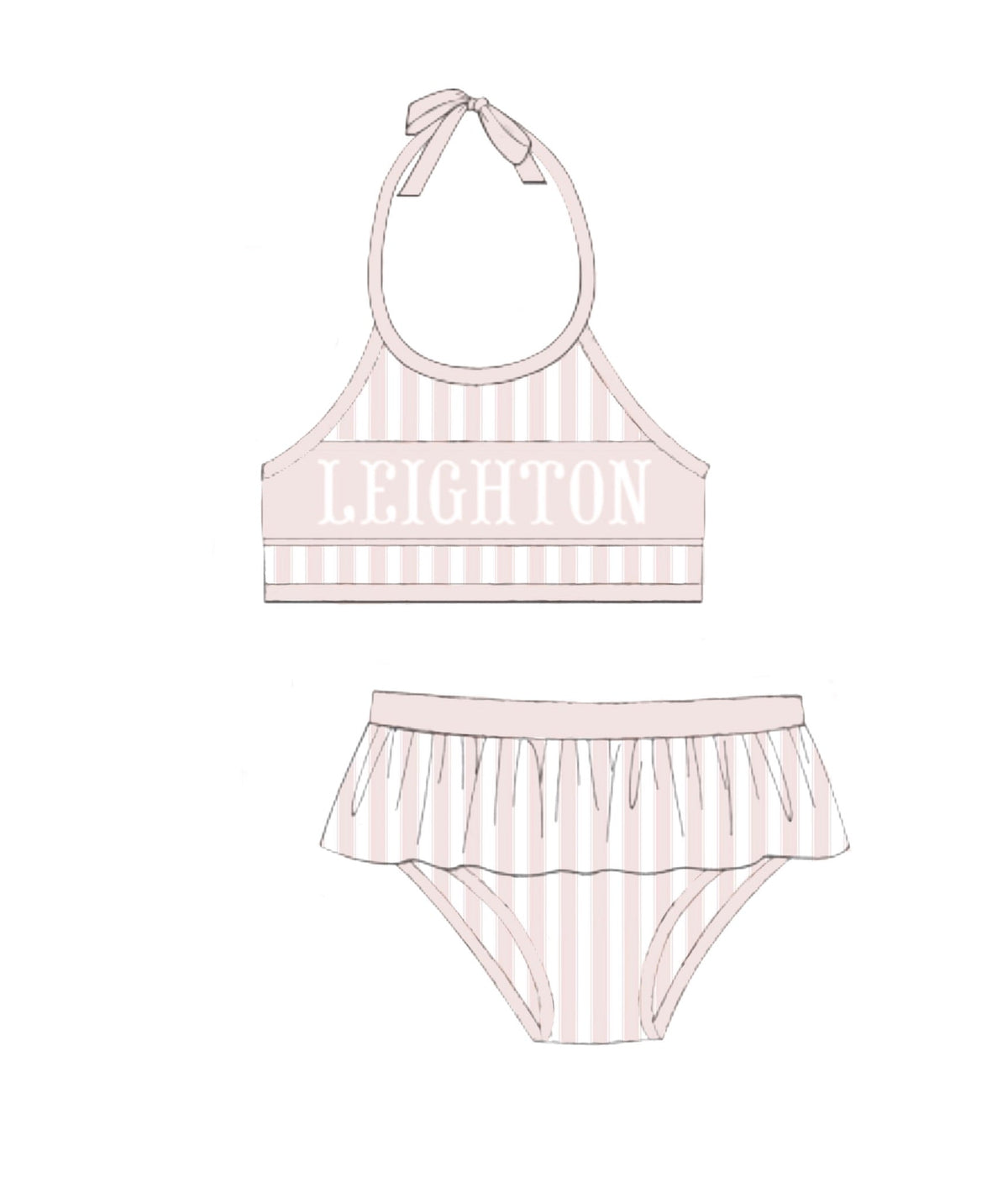 PO46 Cabana Stripe Swim Girl 2pc.