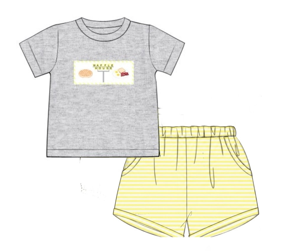 PO58 Smocked All-Star Special Boy Short Set