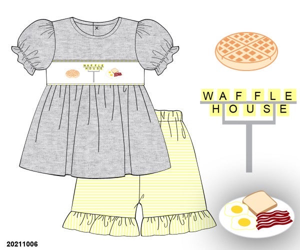 PO58 Smocked All-Star Special Girl Short Set