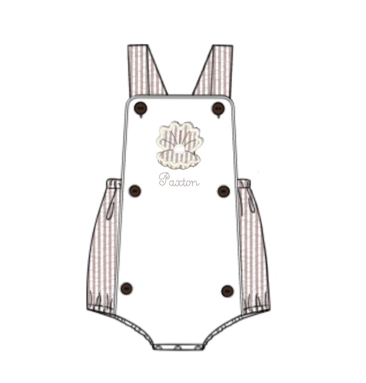 PO48 Seersucker Shells Sunsuit