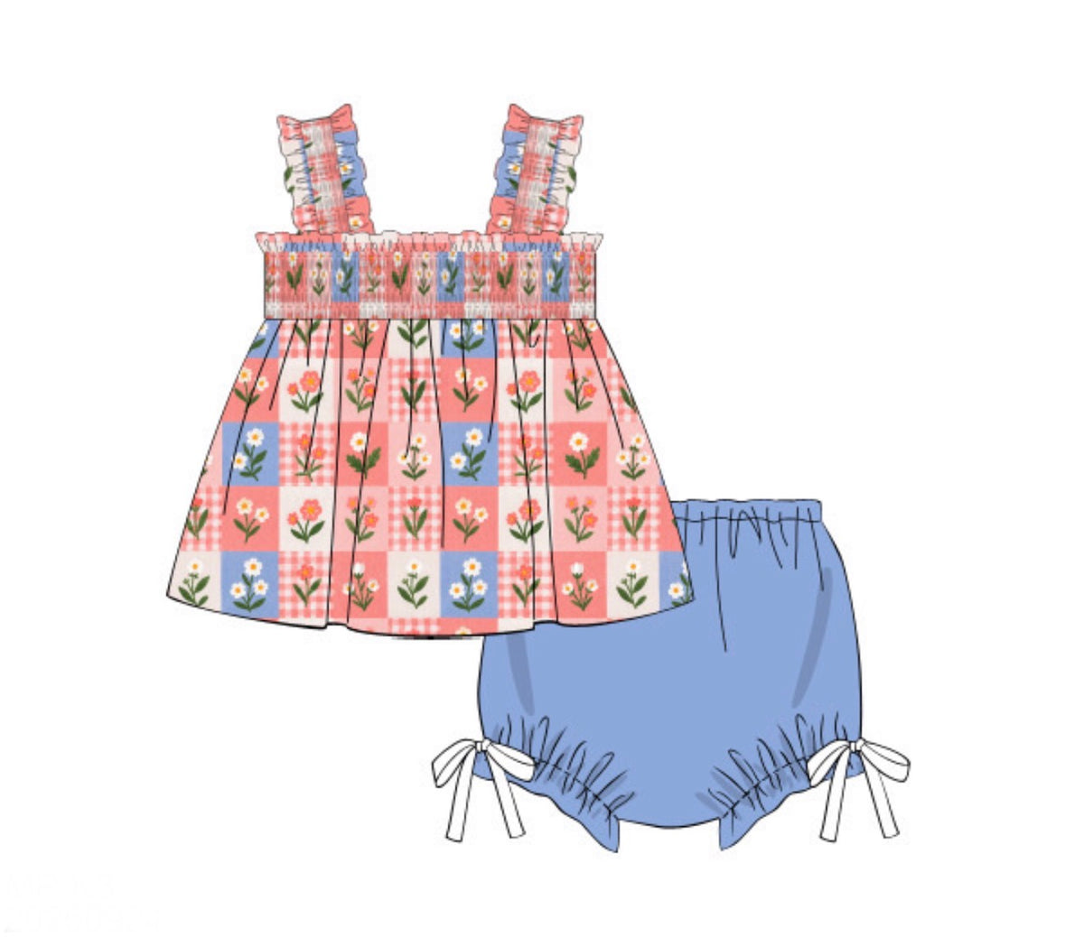 PO58 Cornflower Patchwork Bloomer Set