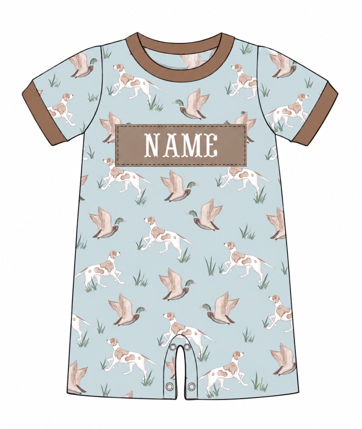 PO57 For the Boys - Mallard Romper