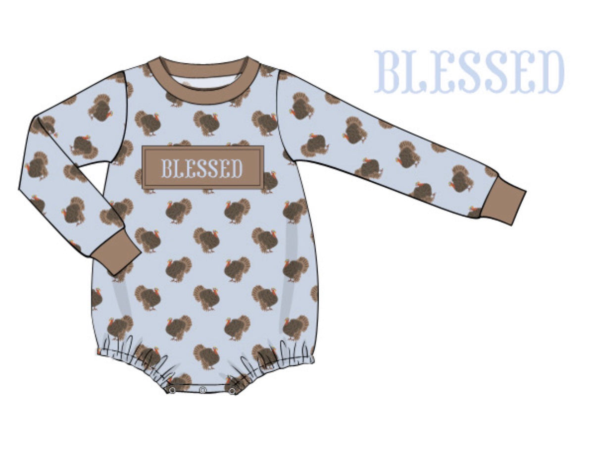 PO53 Turkey Time Name Smocks Bubble