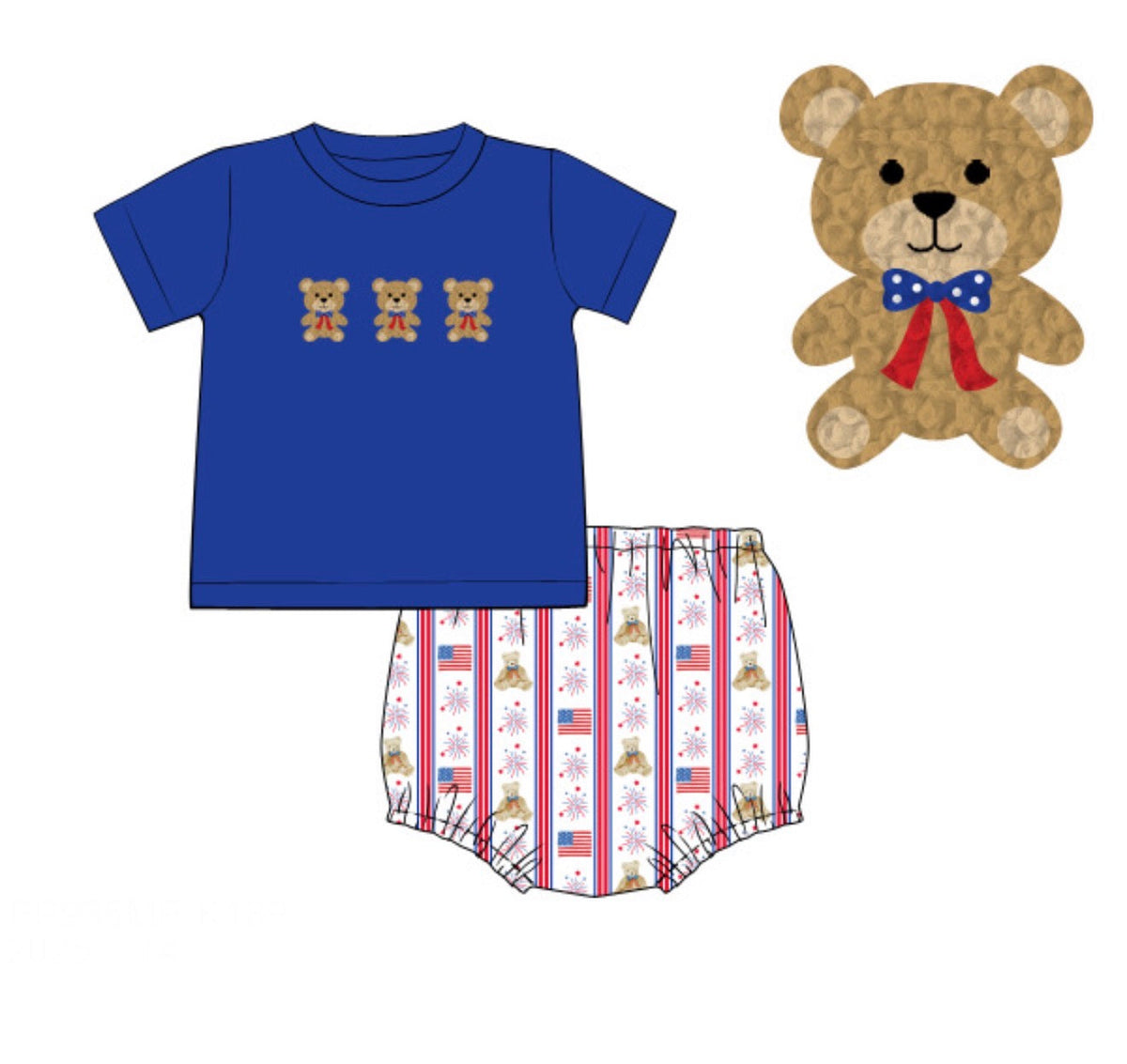 PO48 Old Glory Diaper Set