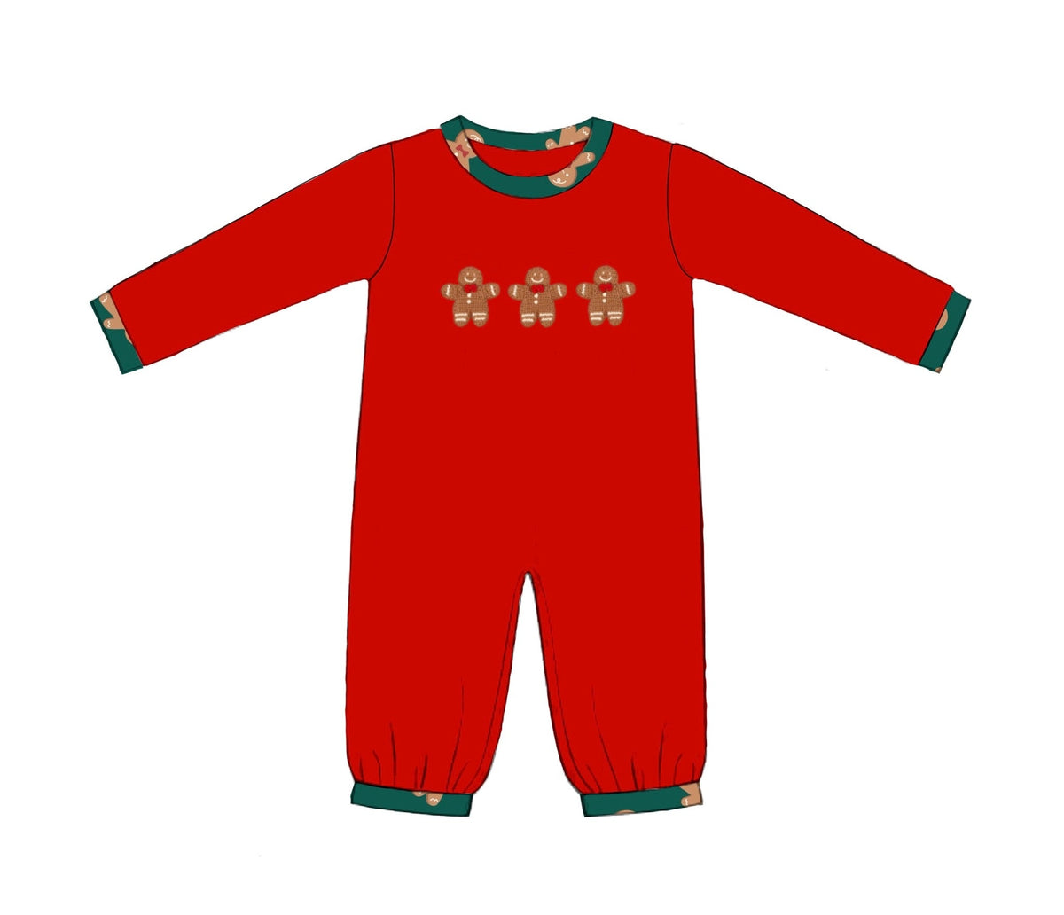 PO54 Crochet Gingerbread Men Romper
