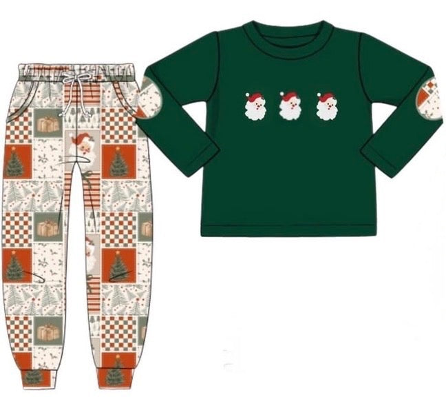 PO54 Yuletide Patchwork Jogger Set