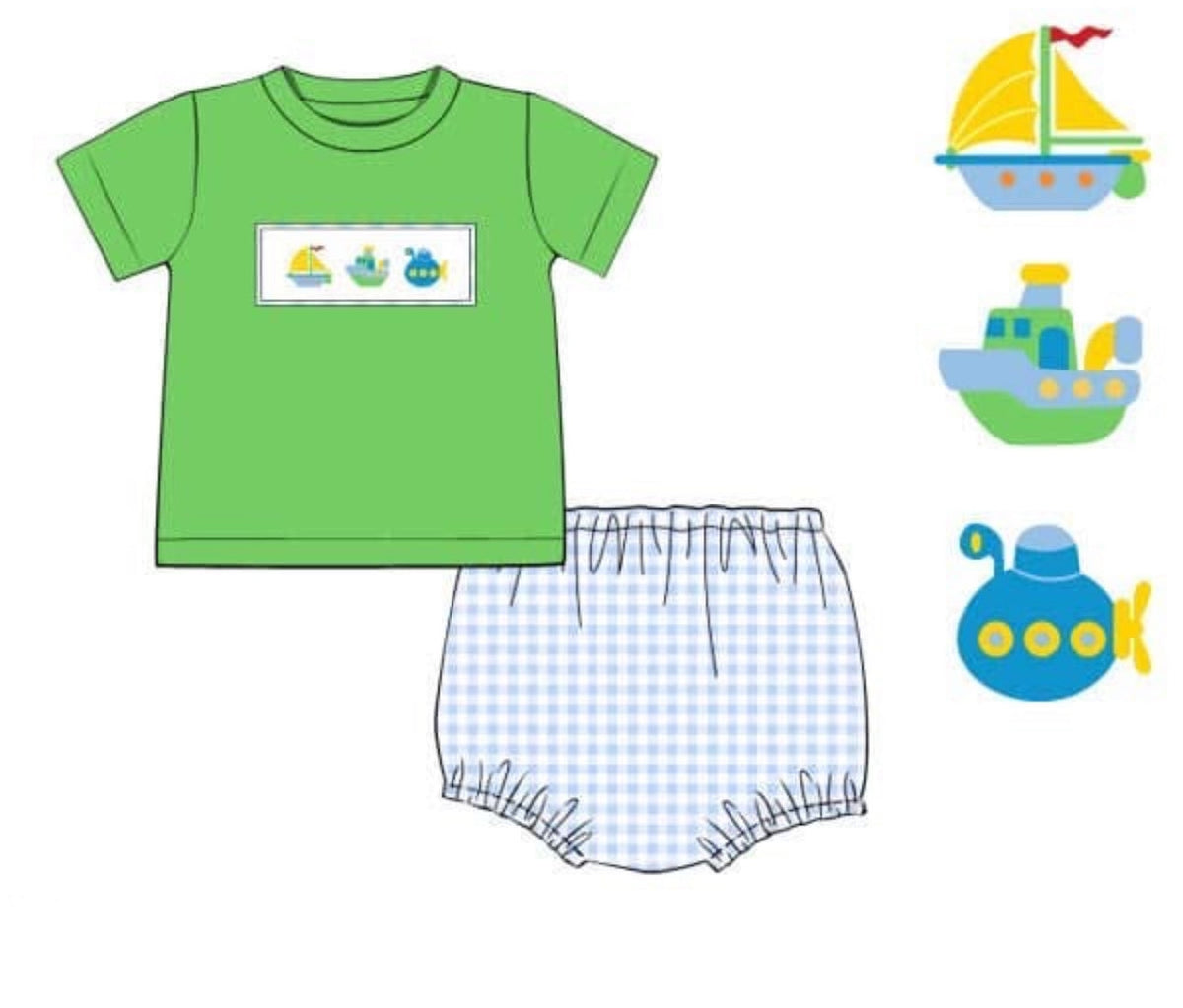 PO46 For the Boys - Sea Travel Diaper Set