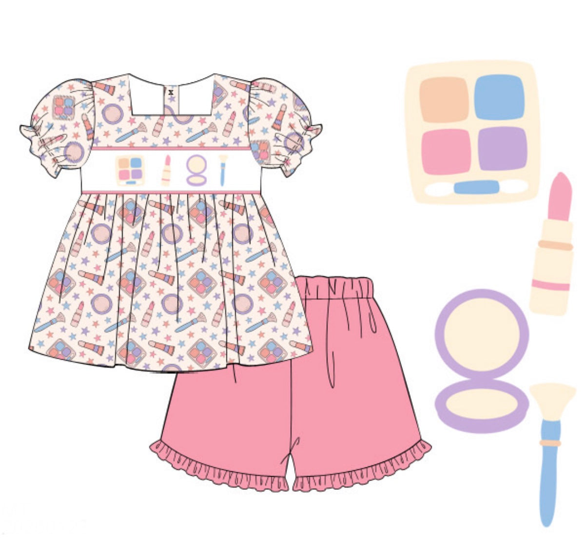 PO57 For the Girls - All Made Up Short Set