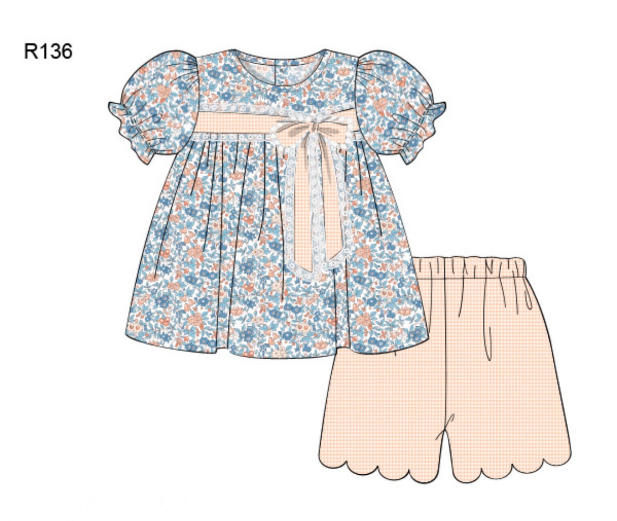 PO51 Fall Basics Girl Short Set