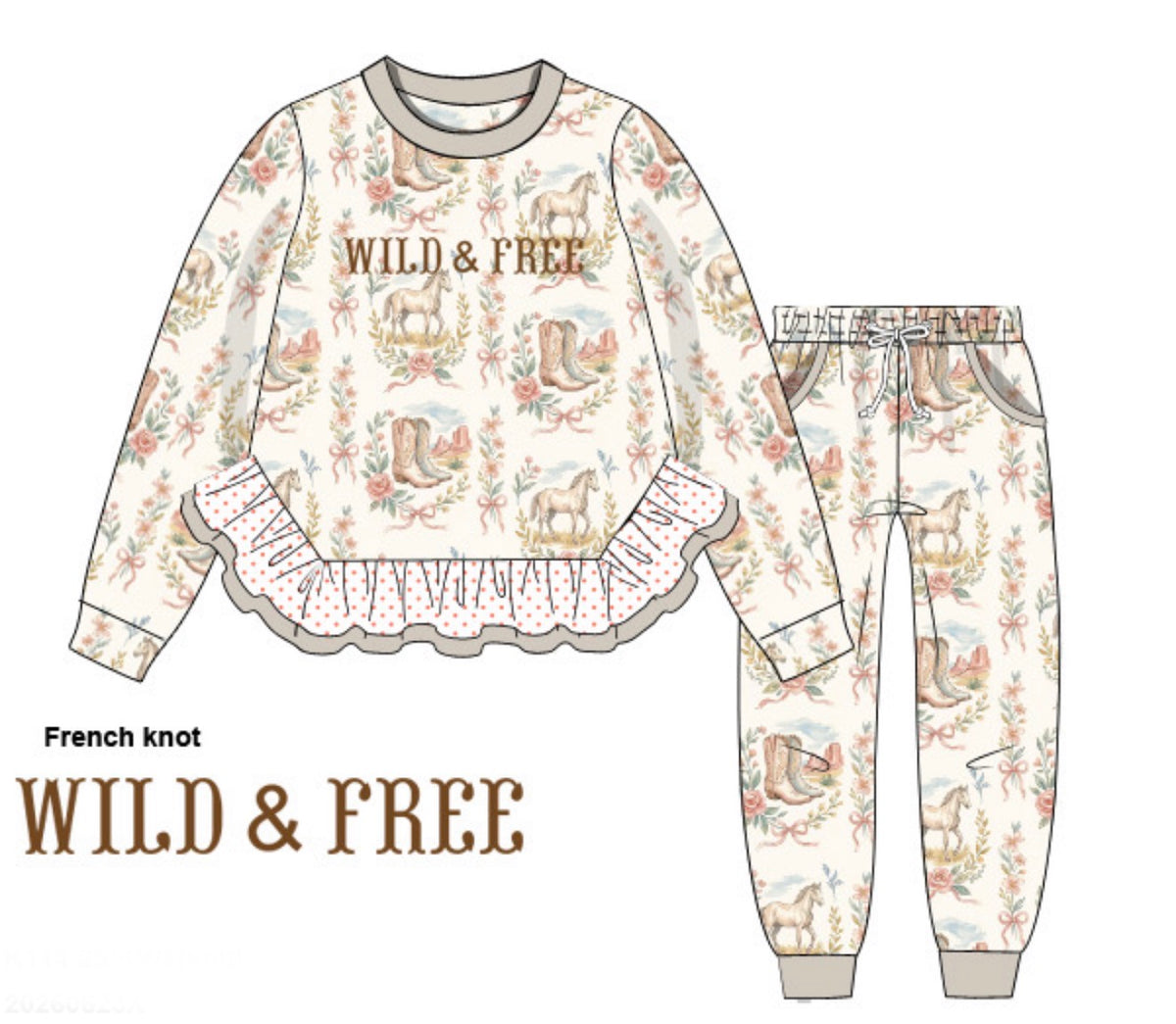 PO55 Winter Jogger Sets - Wild & Free Girls