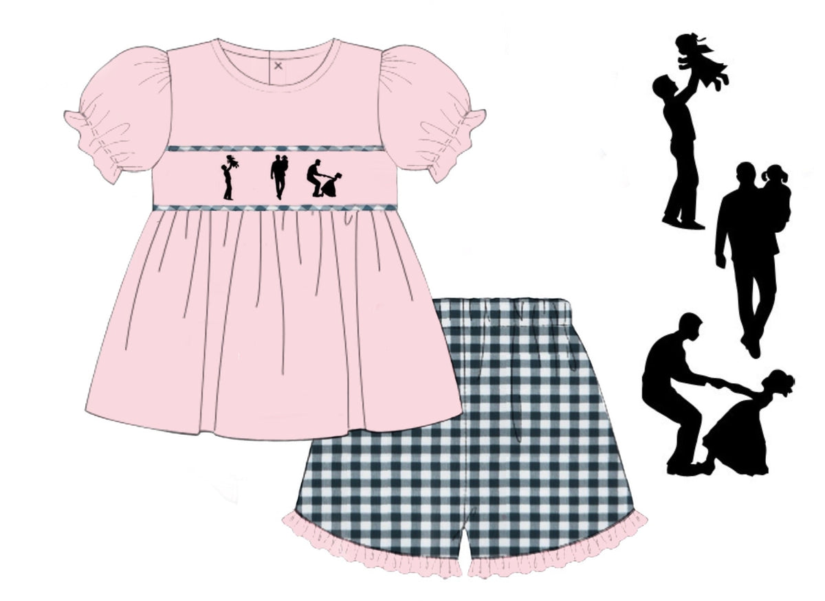 PO48 Daddy Silhouettes Girl Short Set