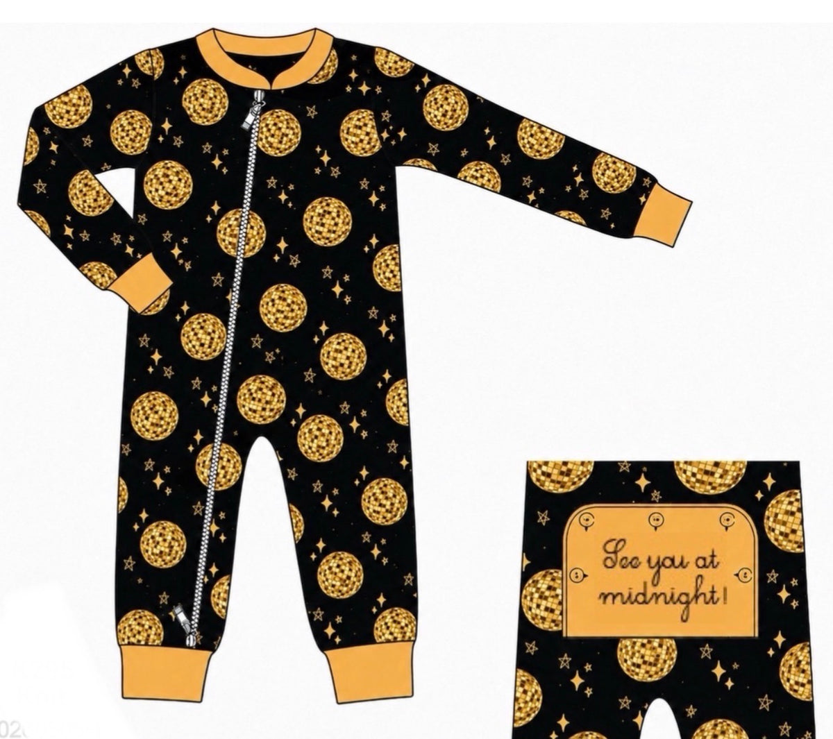 PO55 Midnight Countdown PJs Zippy