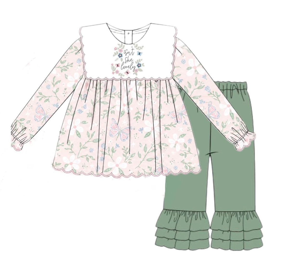 PO55 Gifts from God Girl Pant Set