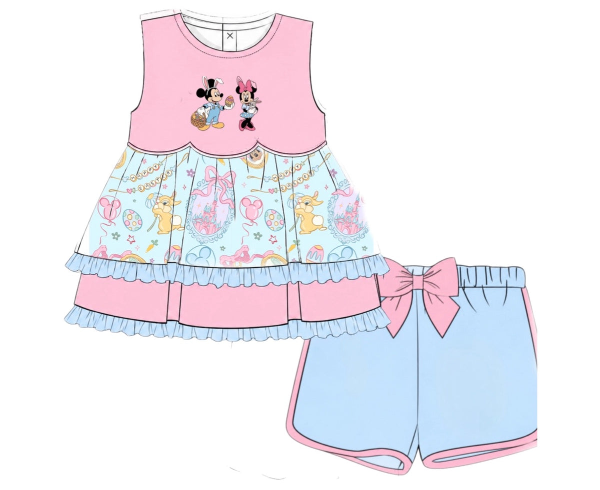 PO57 Easter Mouse Girl Short Set
