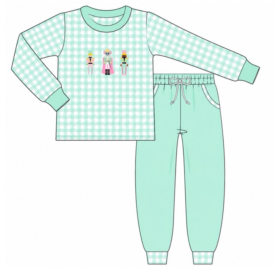 PO54 French Knot Nutcrackers Jogger Set
