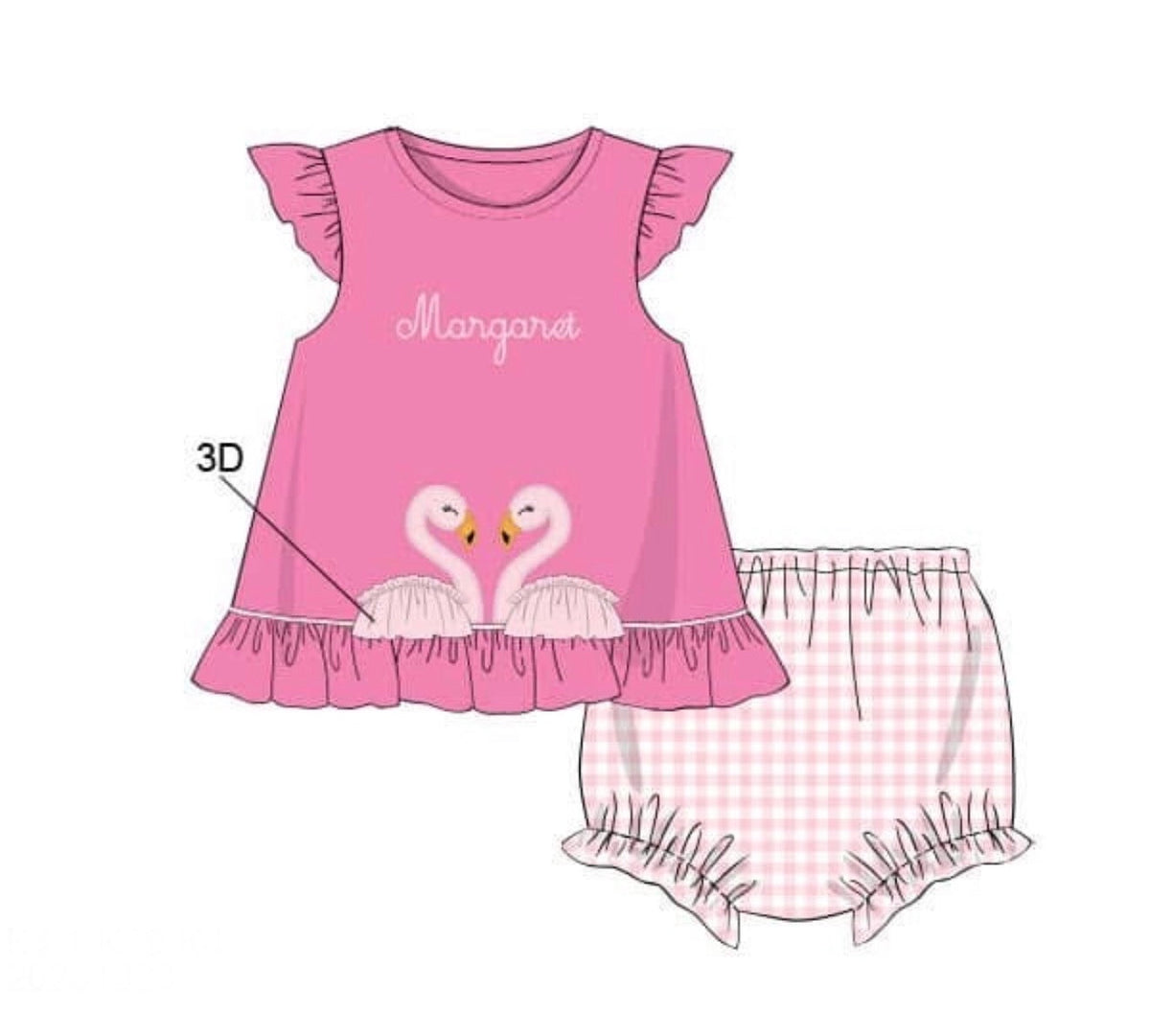 PO48 Beach Balls & Flamingos Bloomer Set