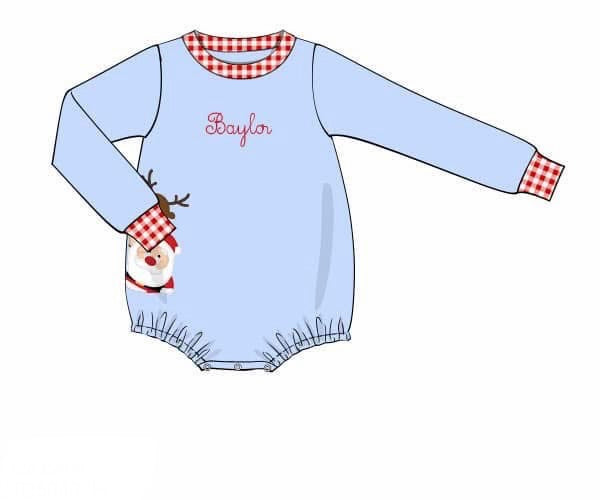 PO54 Santa & Rudolph Bubble White Santa