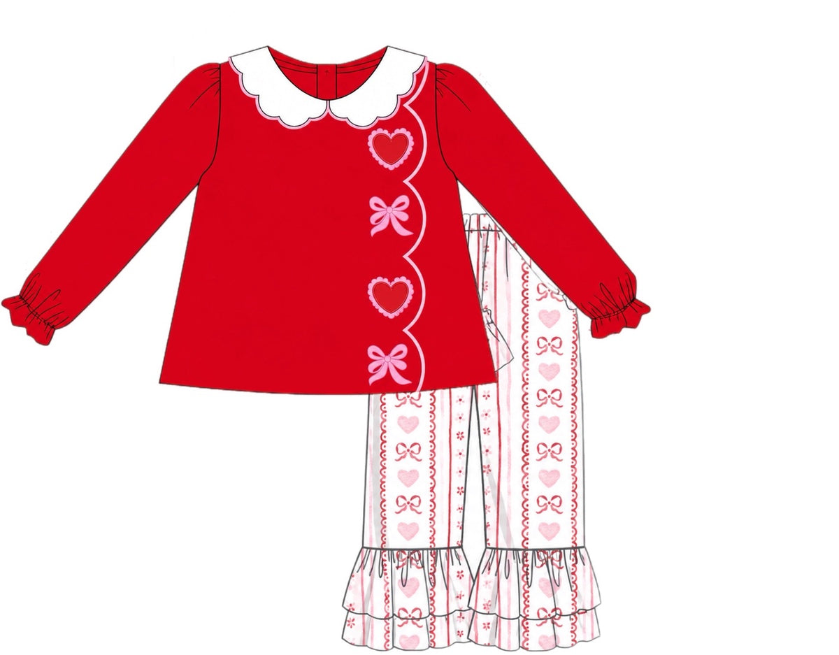 PO56 Girls Only Valentine's Day Pant Set