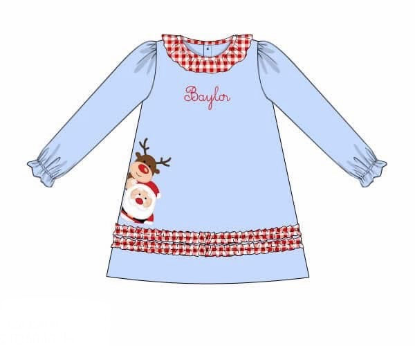 PO54 Santa & Rudolph Dress White Santa