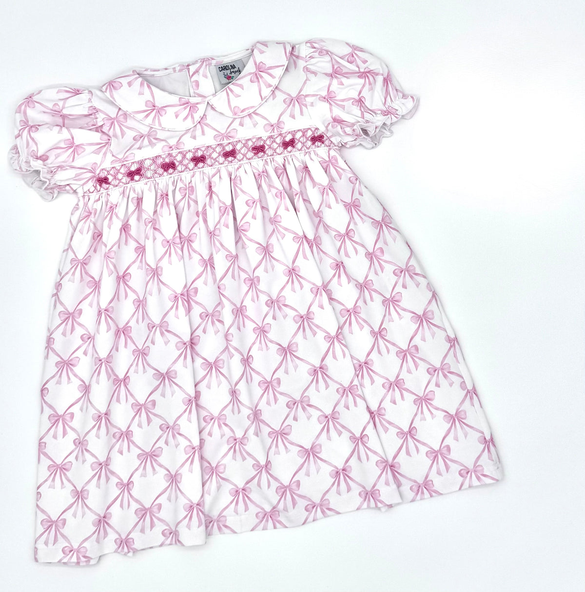 Smocked Pink Bows Dress