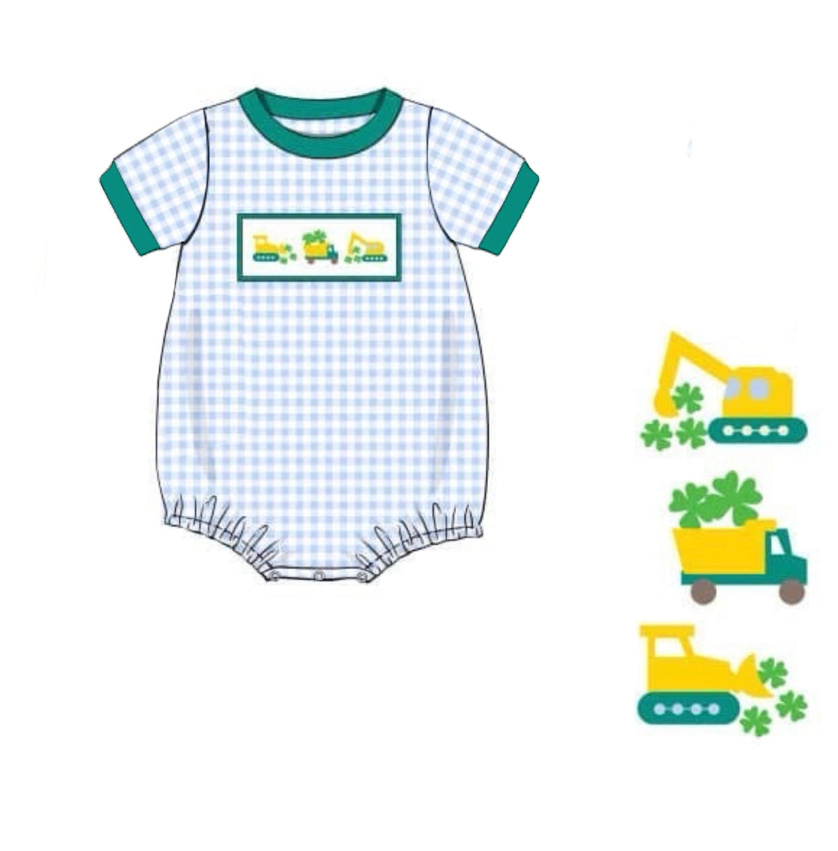 PO44 Shamrocks & Gingham Bubble