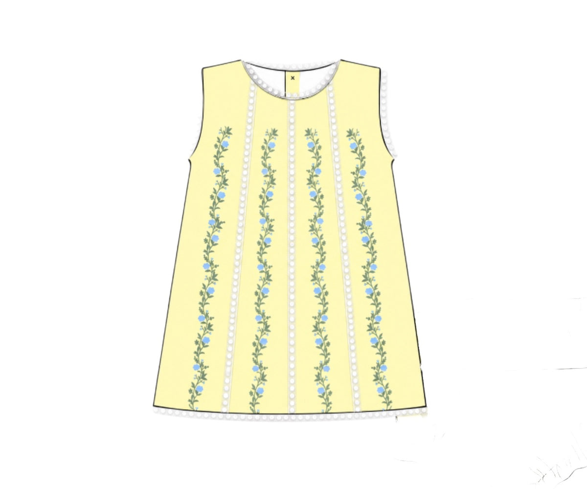 PO57 Butter & Blues Heirloom Dress